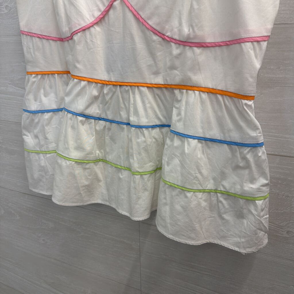 English Factory White/ Multi Striped Detail Tank Top Large