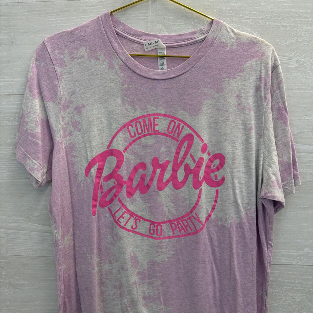 Canvas Purple/ Grey Barbie Short Sleeve Graphic Tee Large