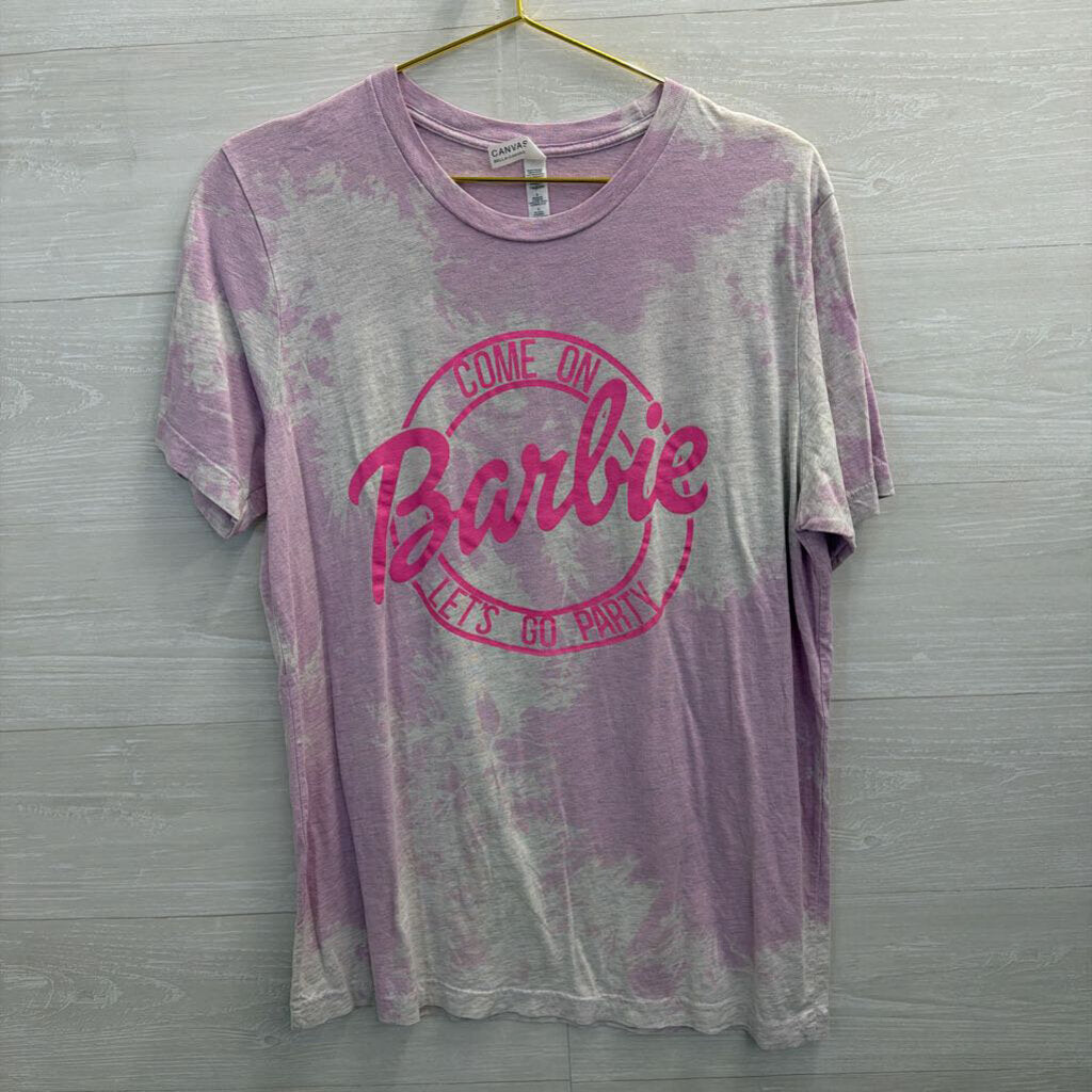 Canvas Purple/ Grey Barbie Short Sleeve Graphic Tee Large