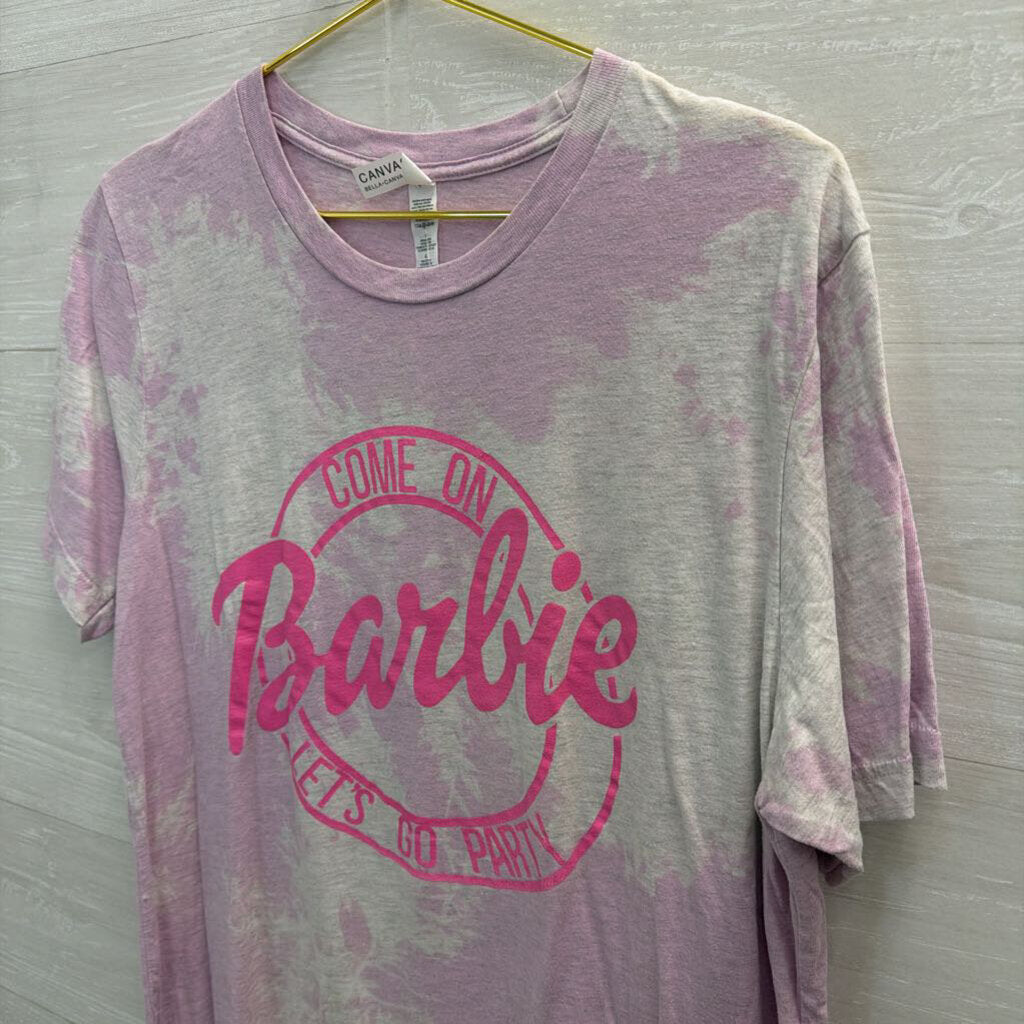 Canvas Purple/ Grey Barbie Short Sleeve Graphic Tee Large