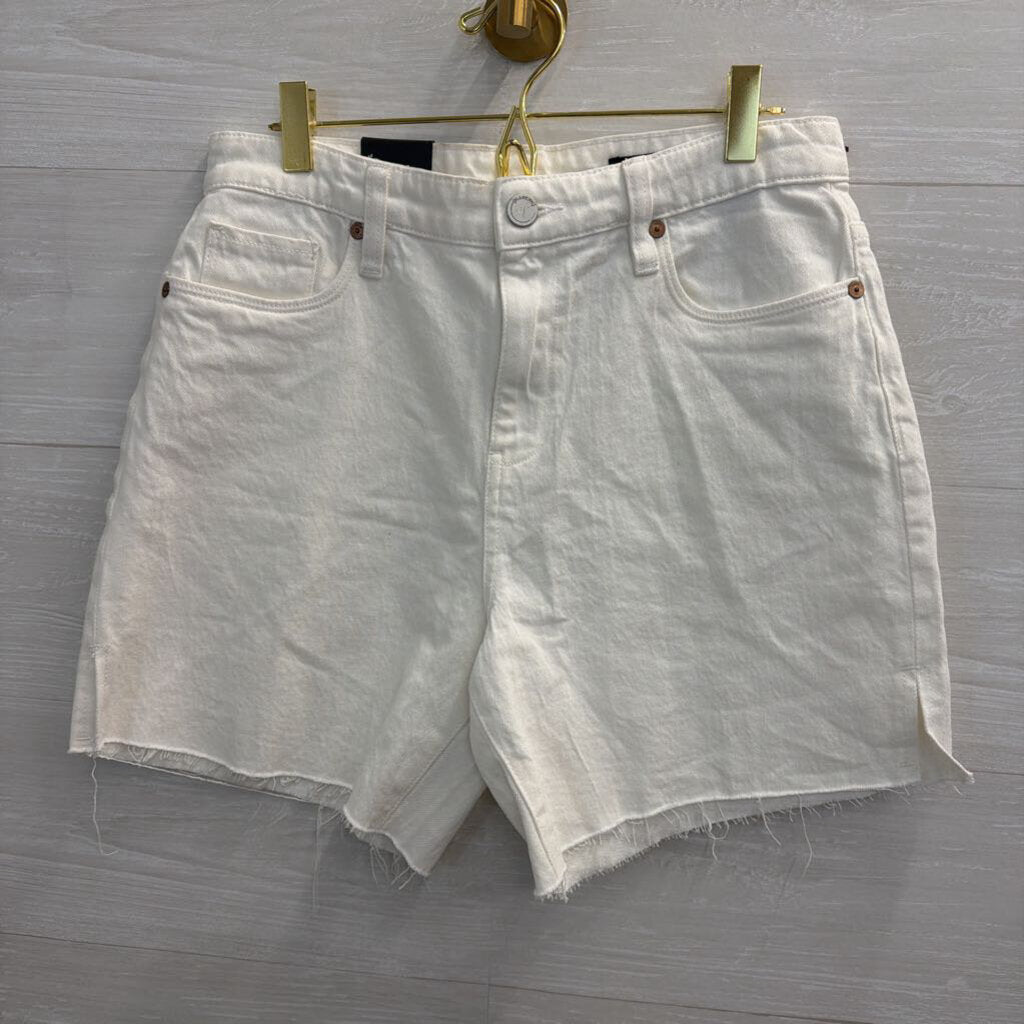 Blank NYC White High Rise Mid Length Shorts 28