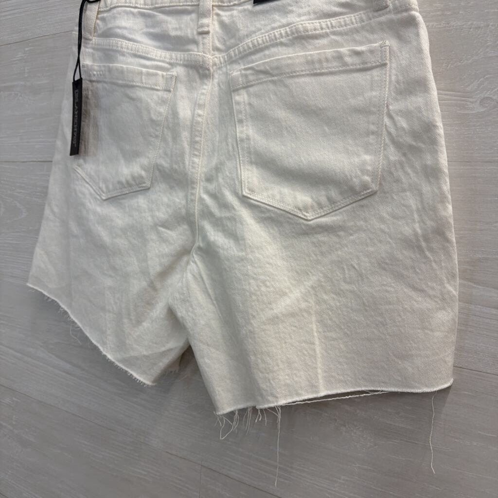 Blank NYC White High Rise Mid Length Shorts 28