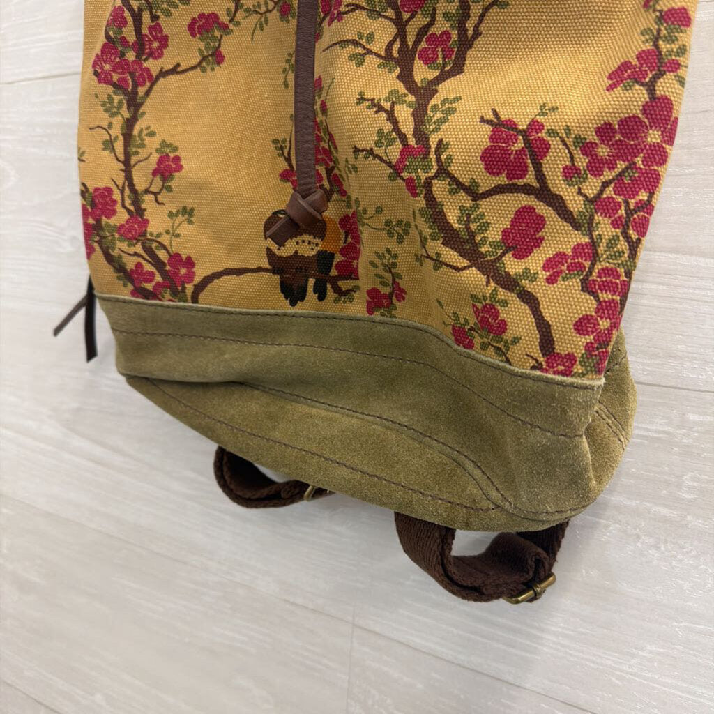 Lucky Brand Canvas/ Suede Print Backpack