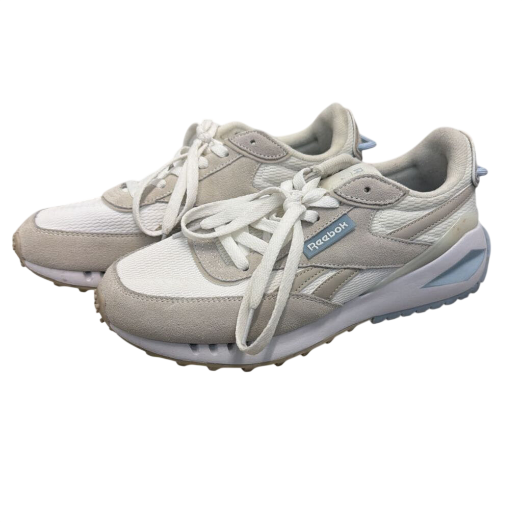 Reebok White/ Grey Classic Legacy AZ Sneakers 8.5