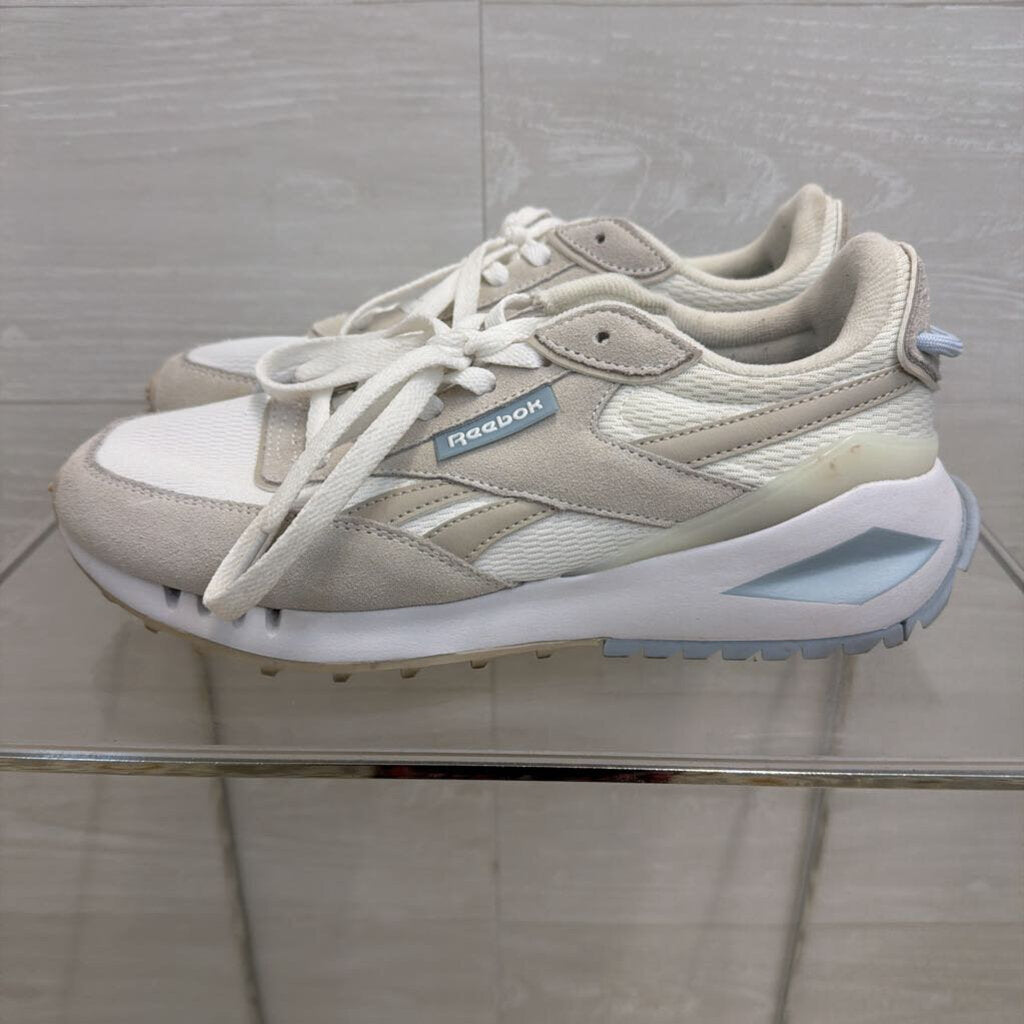 Reebok White/ Grey Classic Legacy AZ Sneakers 8.5