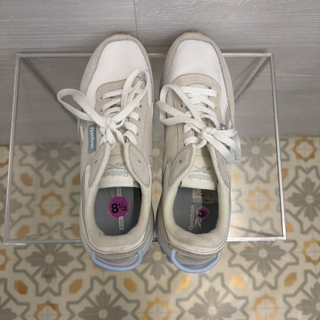 Reebok White/ Grey Classic Legacy AZ Sneakers 8.5