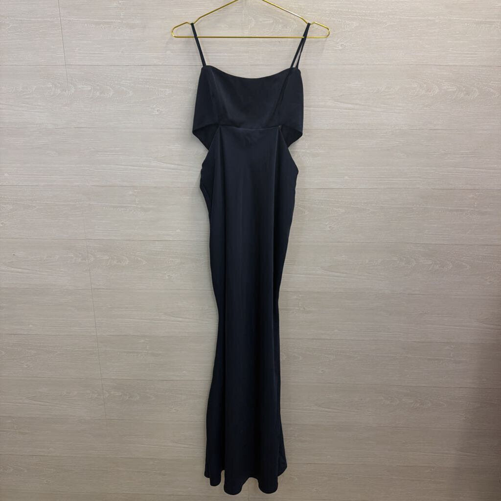 Asos Navy Silky Maxi Dress 10