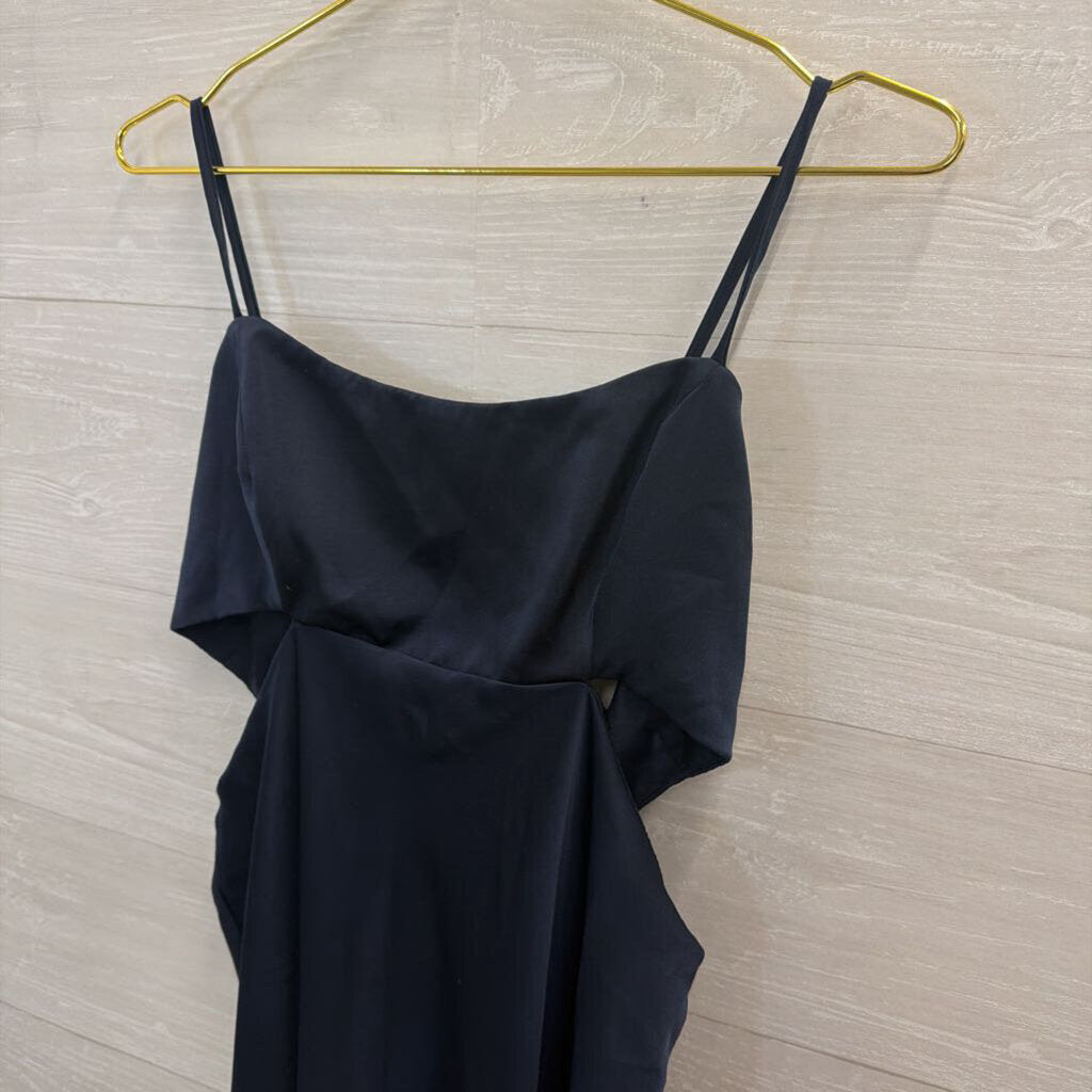 Asos Navy Silky Maxi Dress 10
