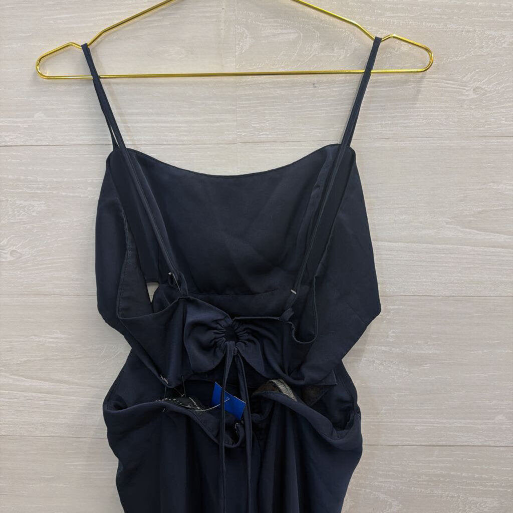 Asos Navy Silky Maxi Dress 10