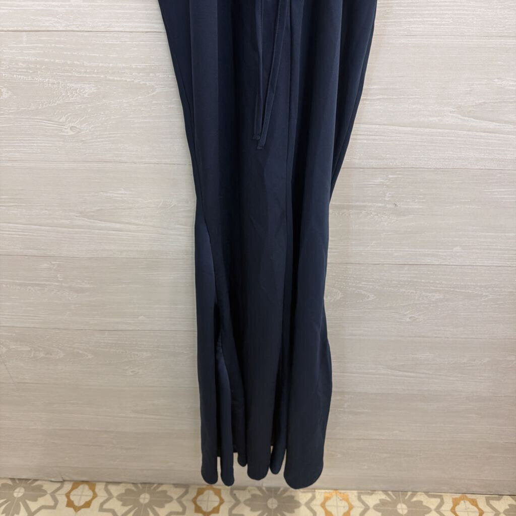 Asos Navy Silky Maxi Dress 10