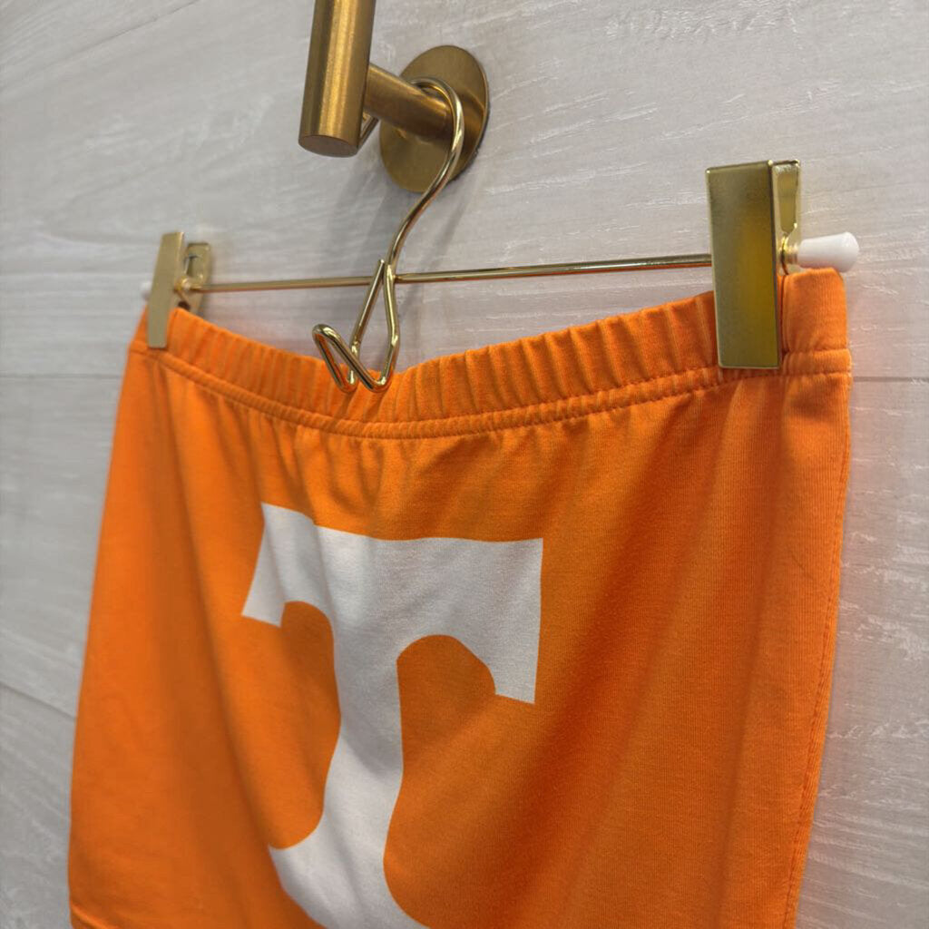 Orange/ White Strapless Tennessee Top Small