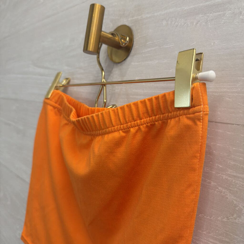 Orange/ White Strapless Tennessee Top Small