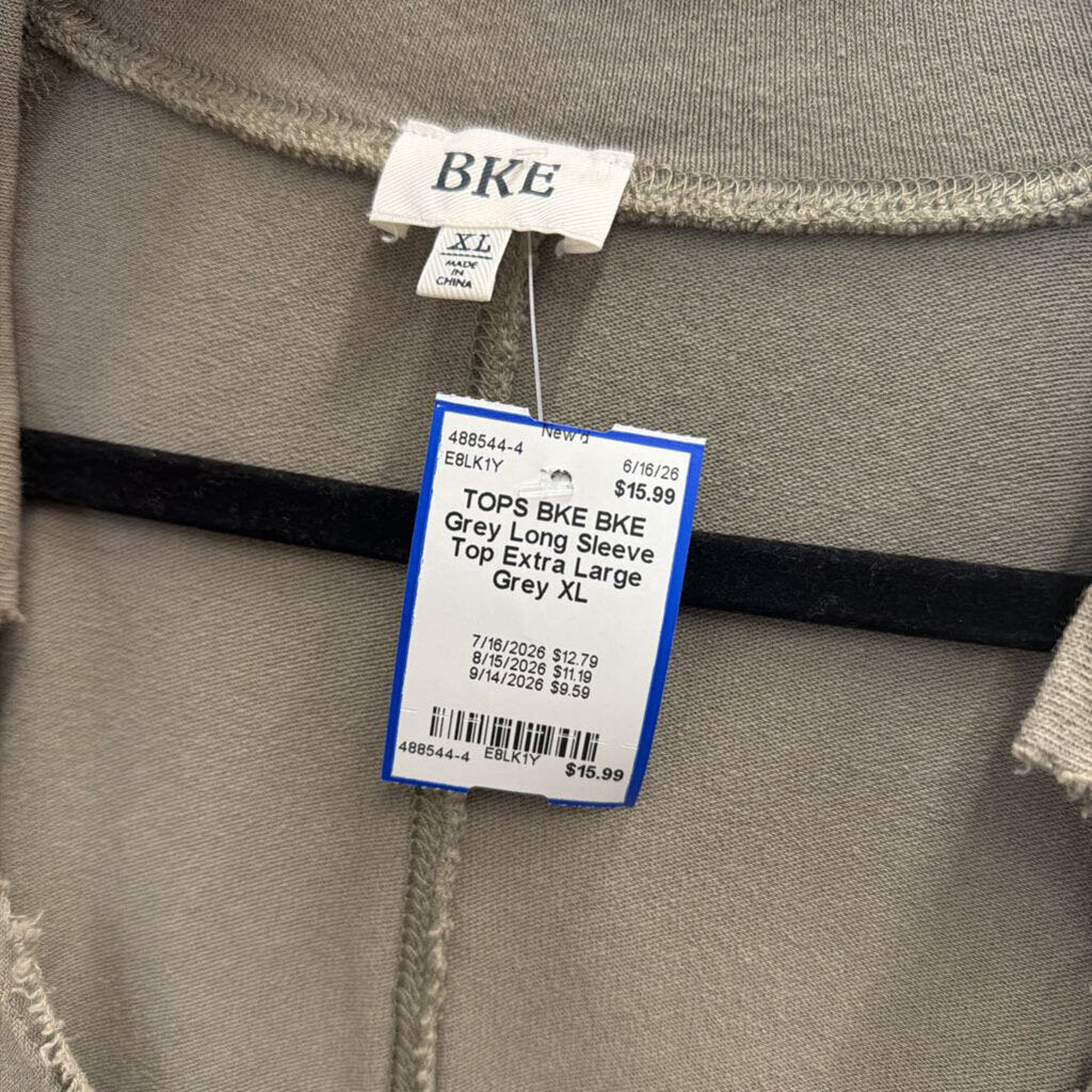 BKE Grey Long Sleeve Top Extra Large