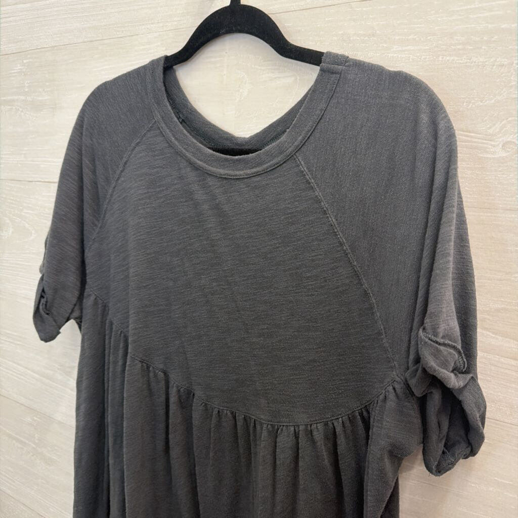 American Eagle Grey Short Sleeve Top Medium