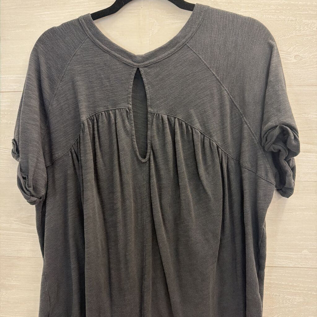 American Eagle Grey Short Sleeve Top Medium