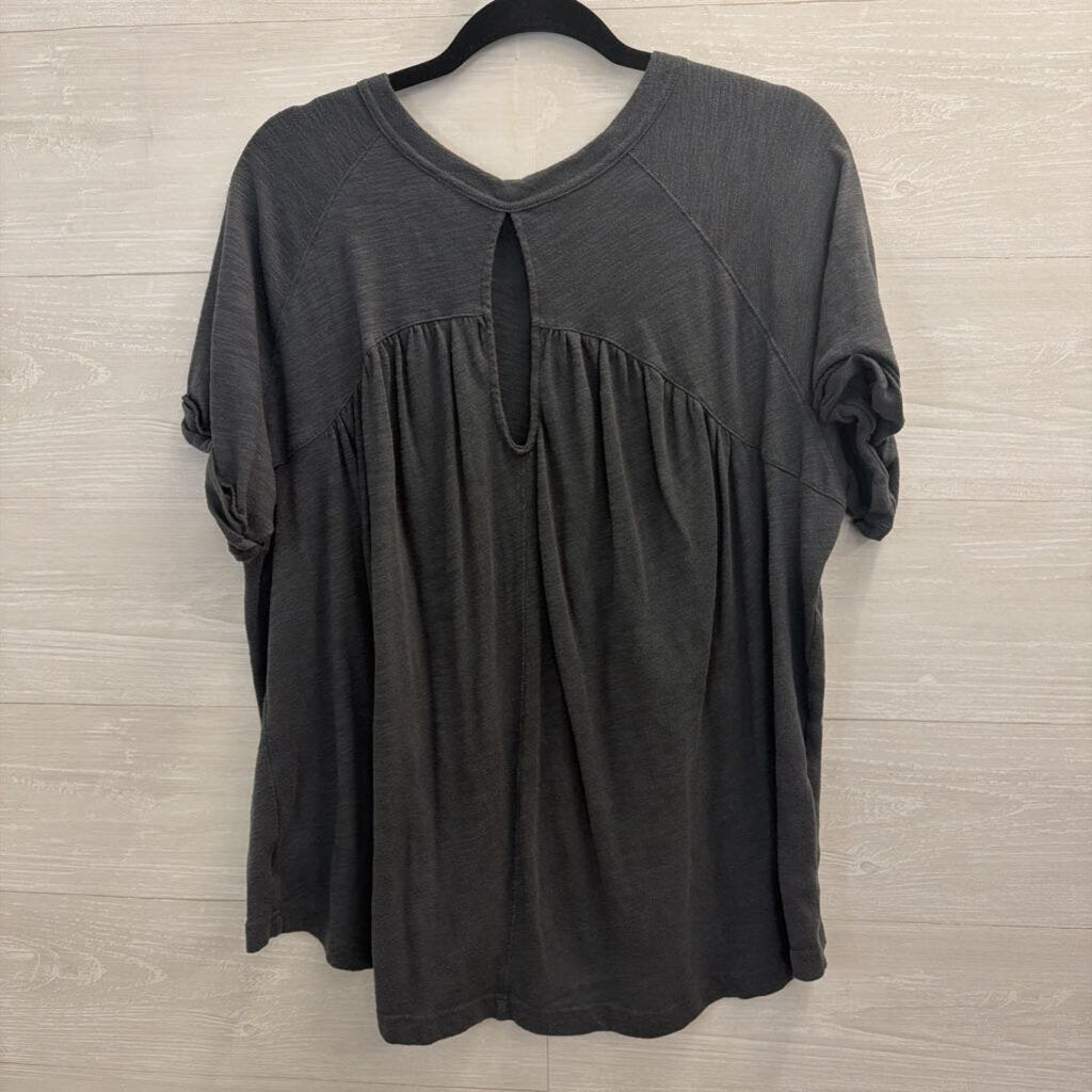 American Eagle Grey Short Sleeve Top Medium