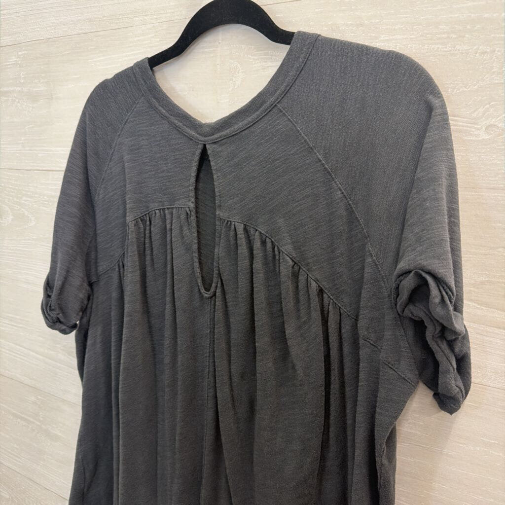 American Eagle Grey Short Sleeve Top Medium