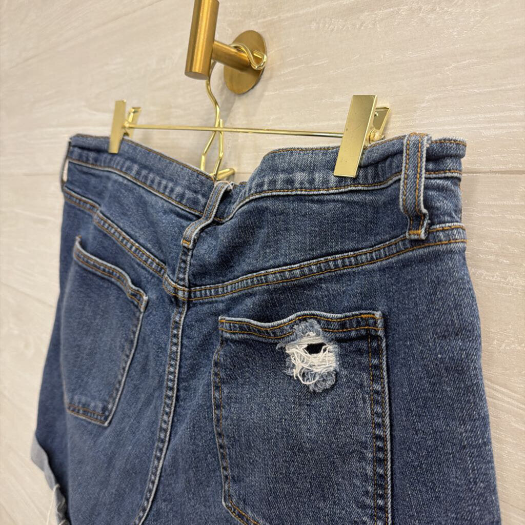 Gap Dark Wash Distressed Denim Shorts 32