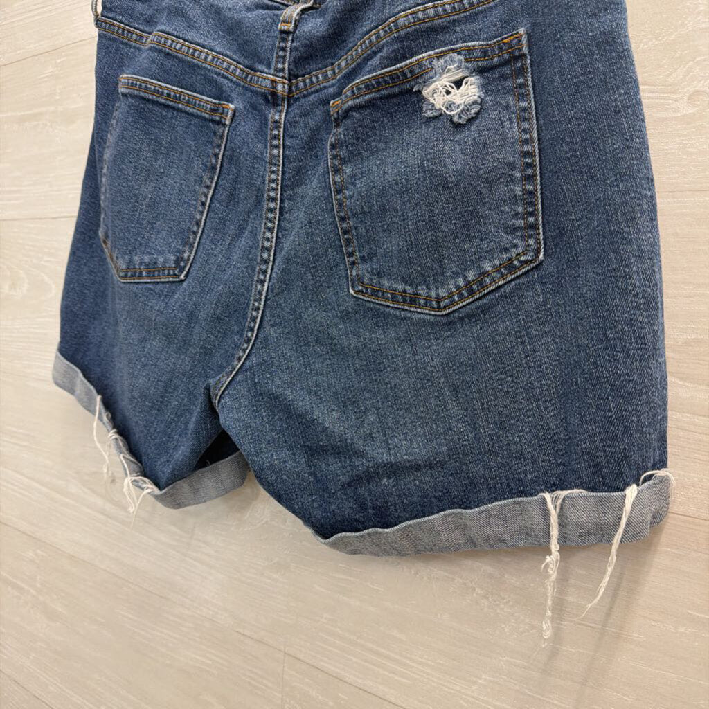 Gap Dark Wash Distressed Denim Shorts 32