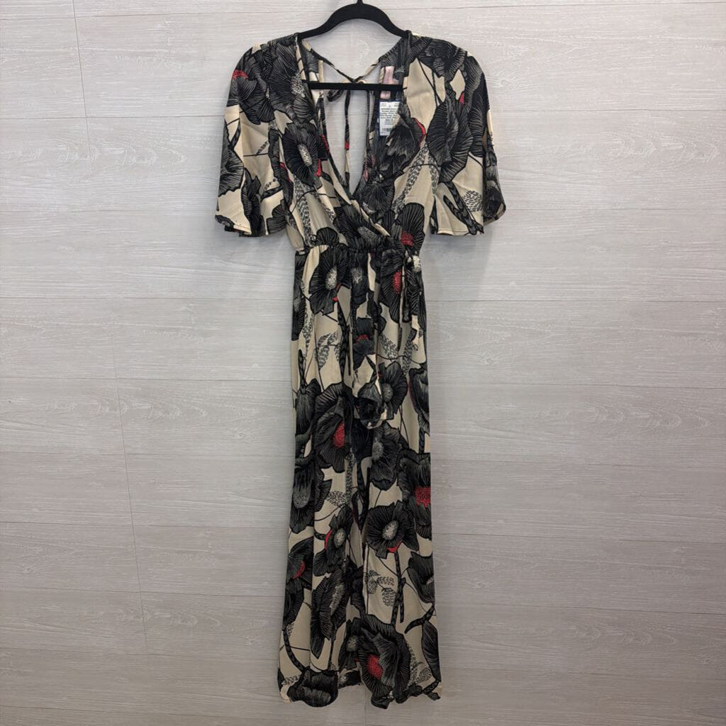 Band of Gypsies White/ Multi Print Romper Dress Extra Small