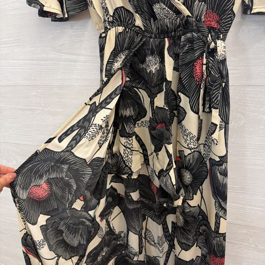 Band of Gypsies White/ Multi Print Romper Dress Extra Small