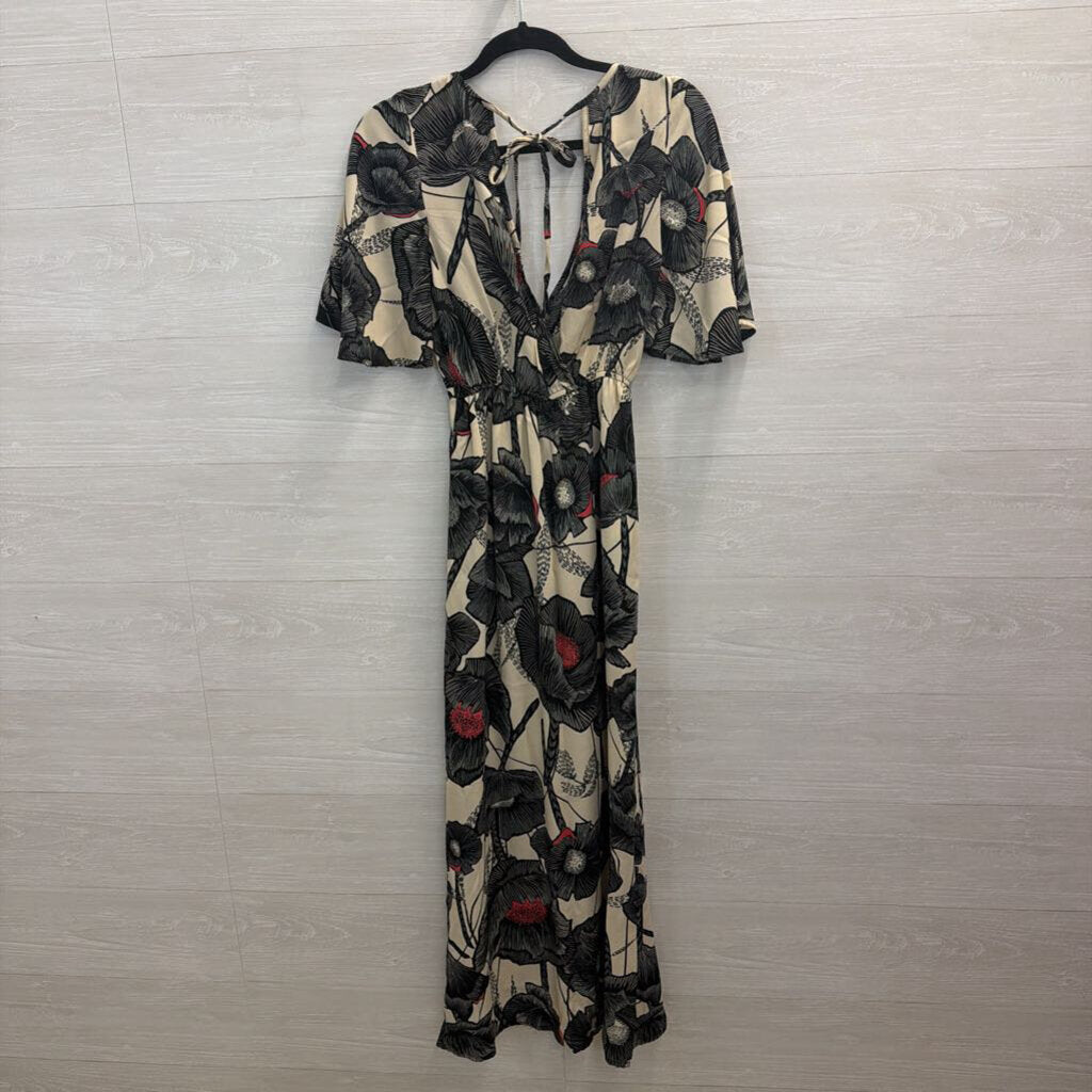 Band of Gypsies White/ Multi Print Romper Dress Extra Small