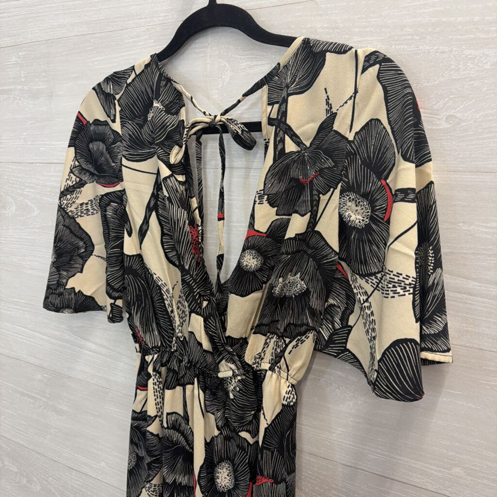 Band of Gypsies White/ Multi Print Romper Dress Extra Small