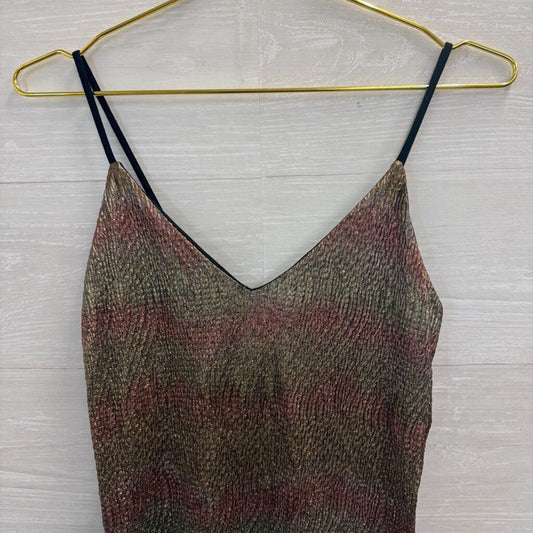 Kimchi Blue Metallic Stripe Tank Top Extra Small