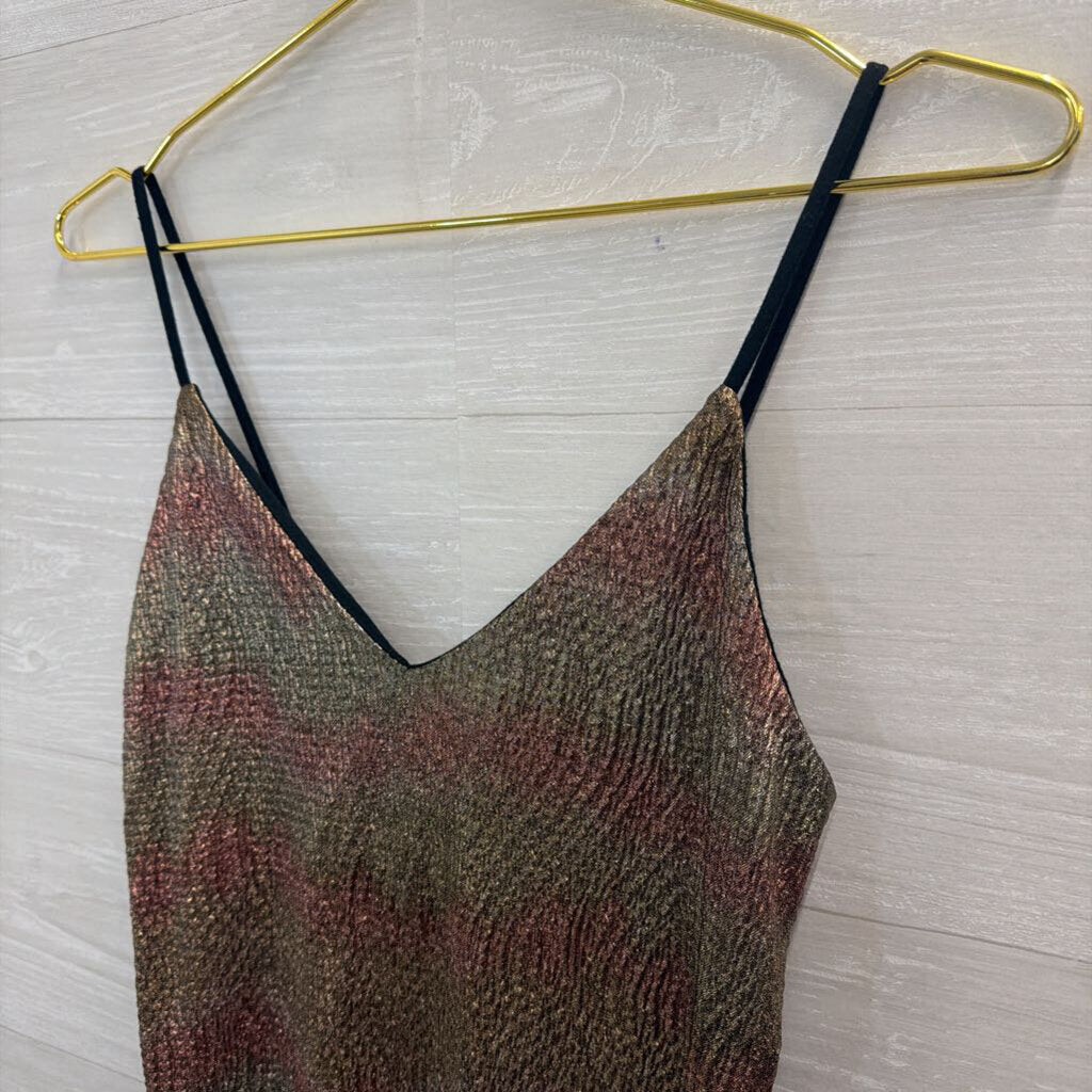 Kimchi Blue Metallic Stripe Tank Top Extra Small