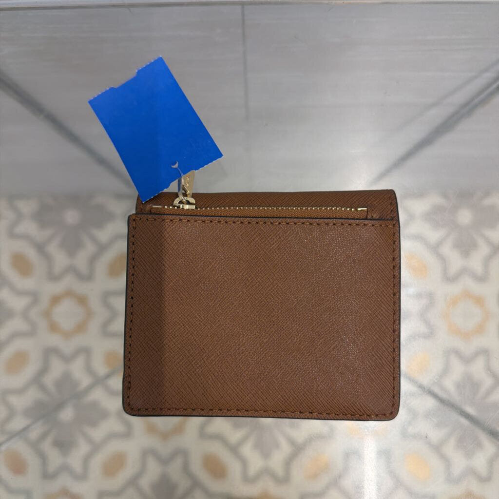 Michael Kors Brown Saffiano Leather Jet Set Travel Wallet