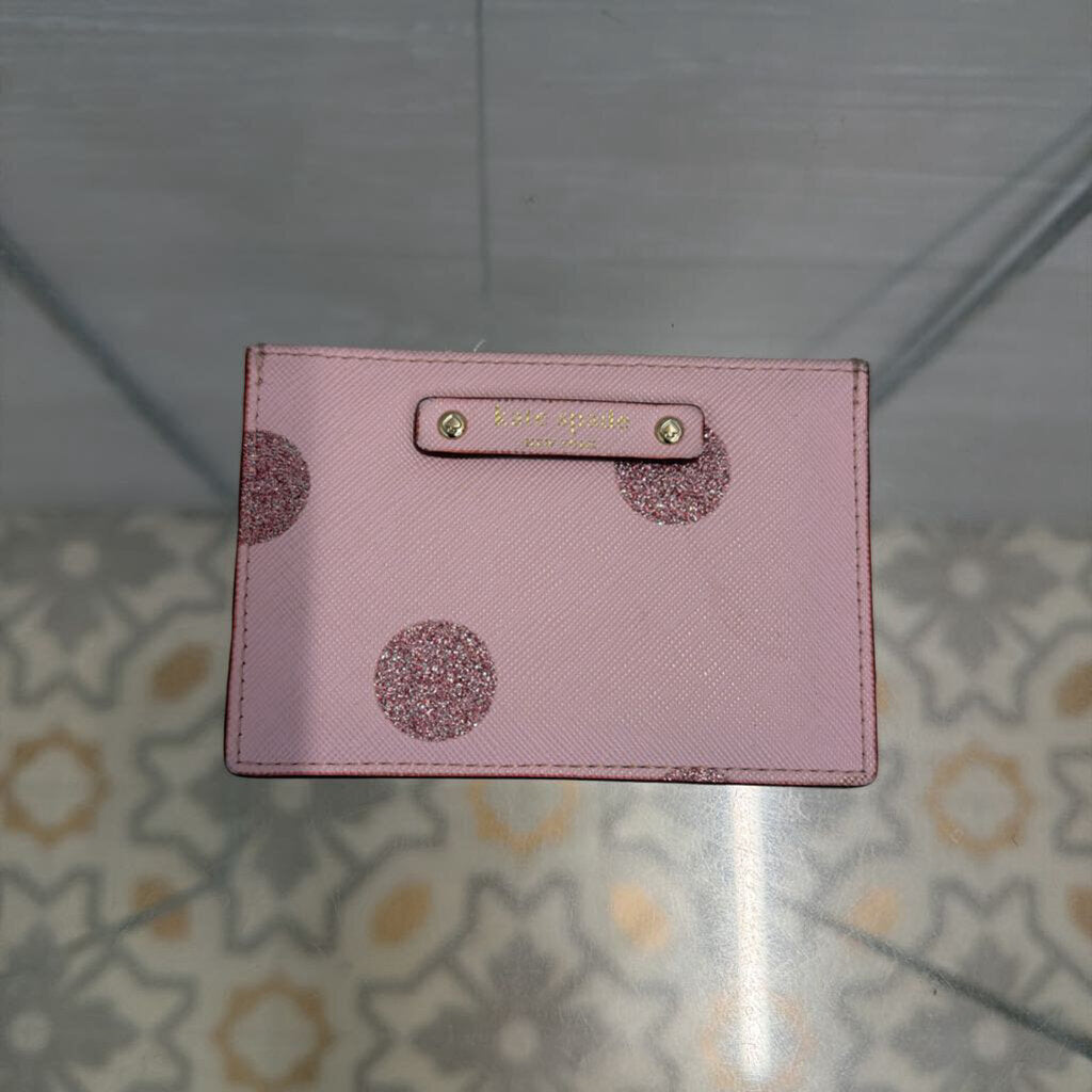 Kate Spade Pink Glitter Dot Haven Lane Graham Card Case