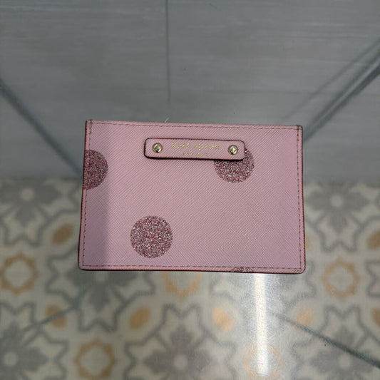 Kate Spade Pink Glitter Dot Haven Lane Graham Card Case