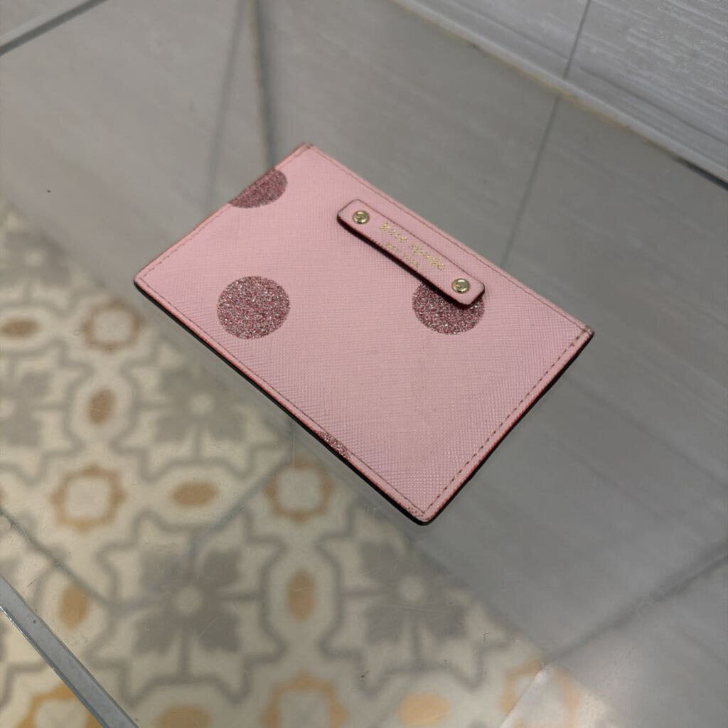 Kate Spade Pink Glitter Dot Haven Lane Graham Card Case