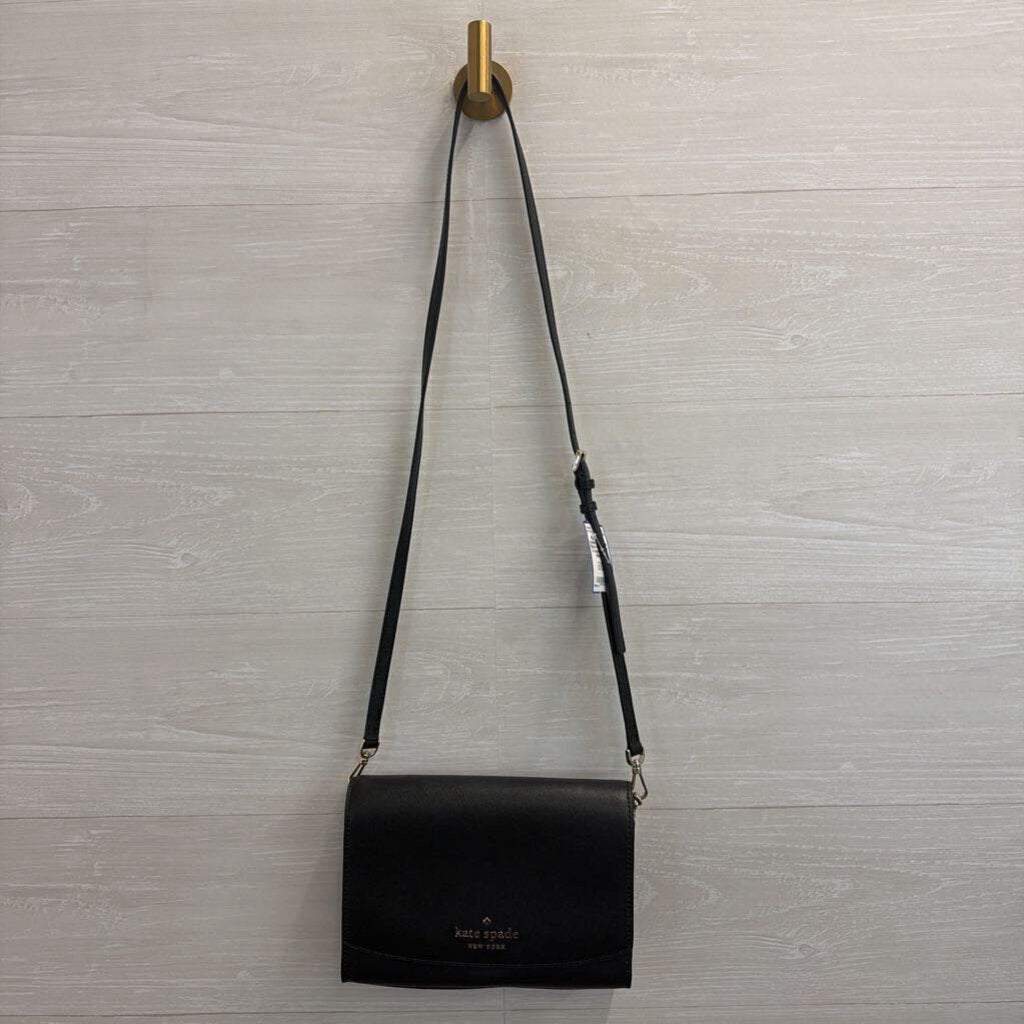 Kate Spade Black Flap Closure Crossbody Purse