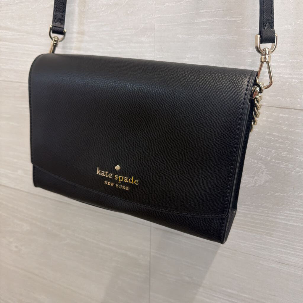 Kate Spade Black Flap Closure Crossbody Purse