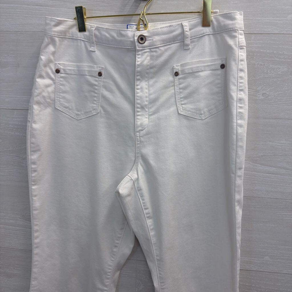 Tribal Jeans White Brooke High Rise Micro Flare Jeans 14