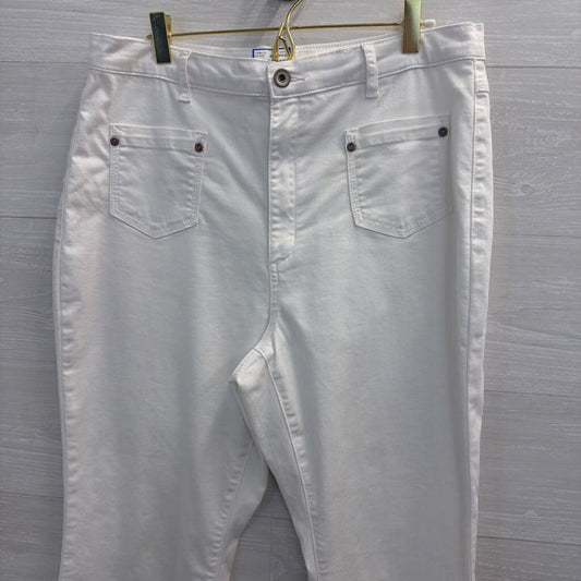 Tribal Jeans White Brooke High Rise Micro Flare Jeans 14