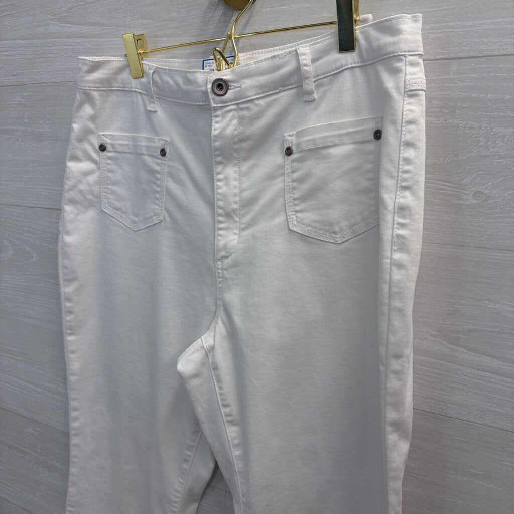 Tribal Jeans White Brooke High Rise Micro Flare Jeans 14