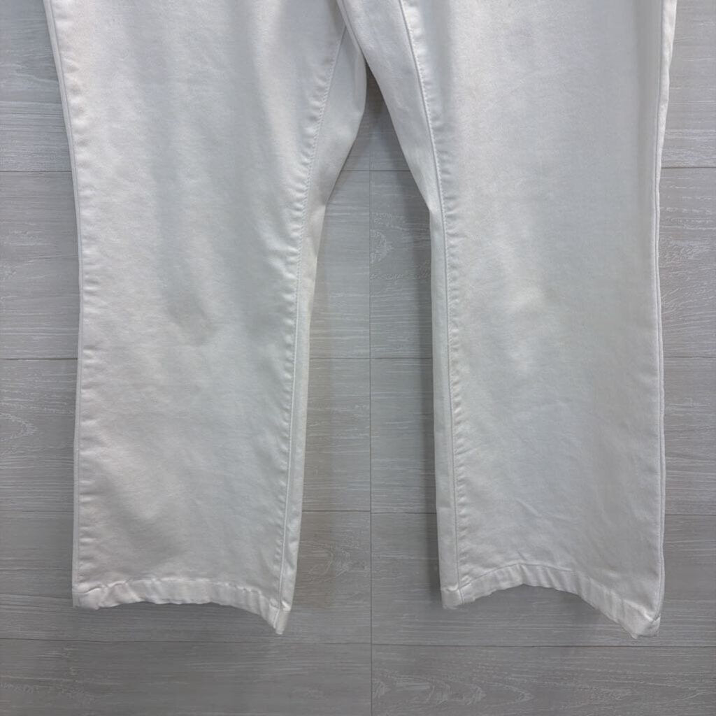 Tribal Jeans White Brooke High Rise Micro Flare Jeans 14