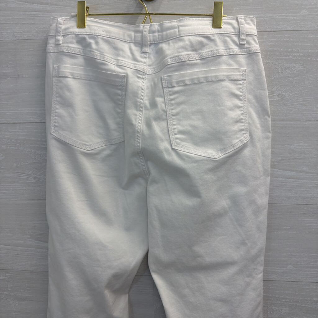 Tribal Jeans White Brooke High Rise Micro Flare Jeans 14