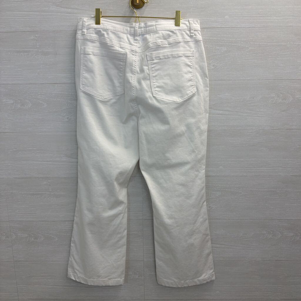 Tribal Jeans White Brooke High Rise Micro Flare Jeans 14