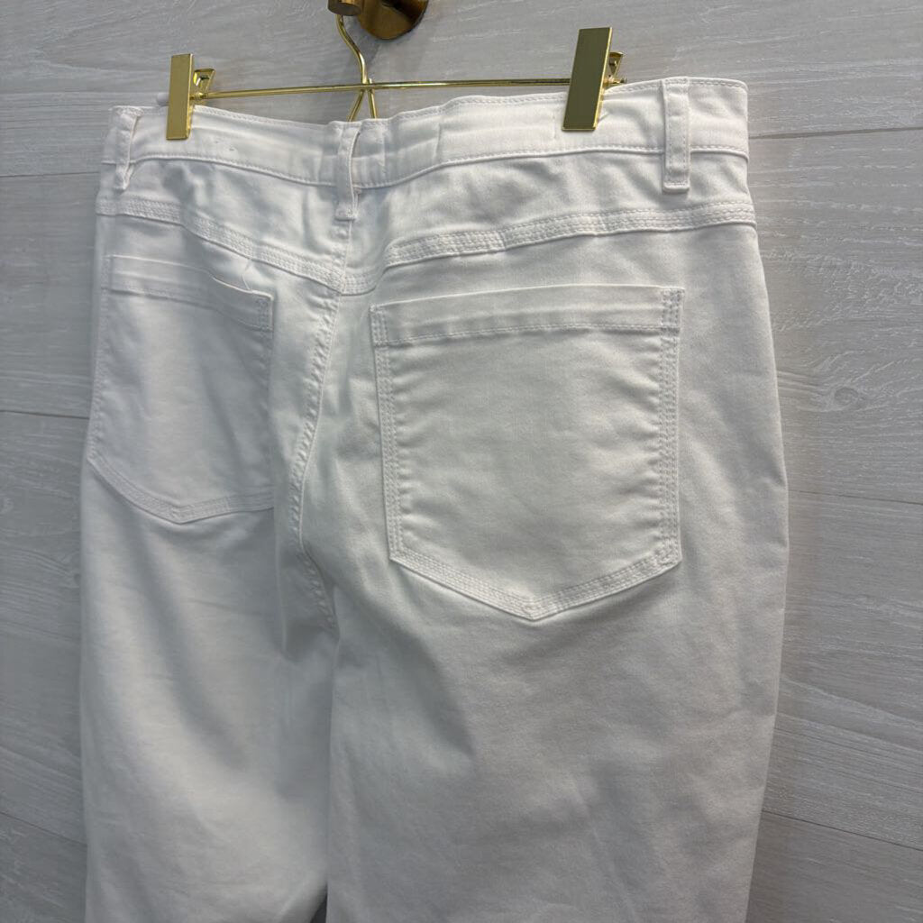 Tribal Jeans White Brooke High Rise Micro Flare Jeans 14
