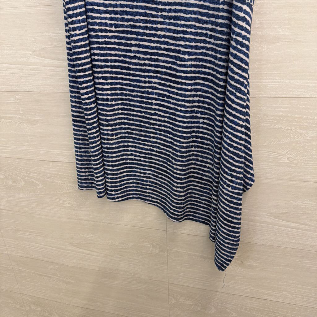 Clara Sun Woo Blue/ White Striped Midi Skirt Large