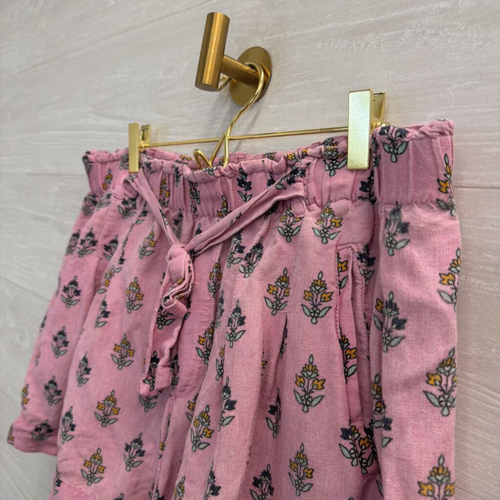 Anthropologie Pink Print Pull On Shorts Large