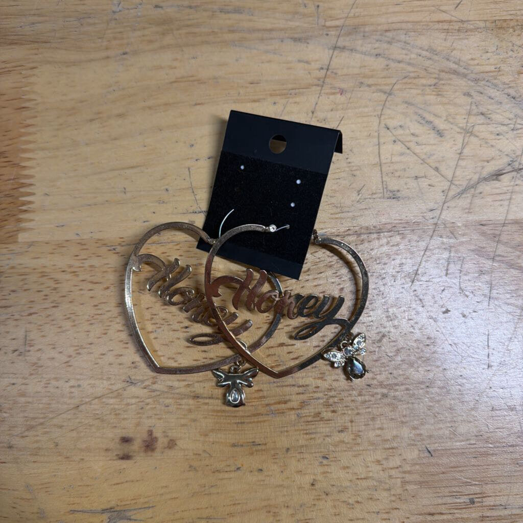 Gold 'Honey' Hoop Earrings