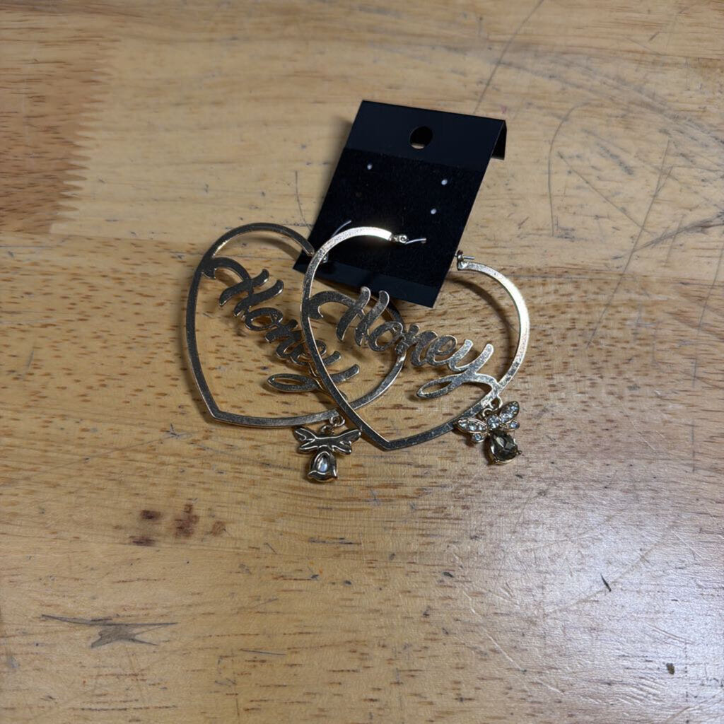 Gold 'Honey' Hoop Earrings