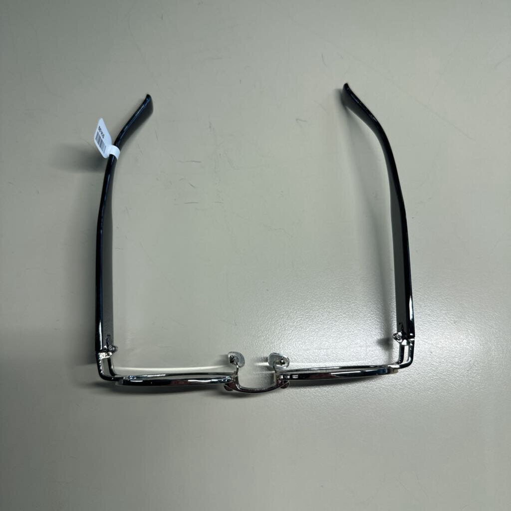 Silver/Black Oval Sunglasses