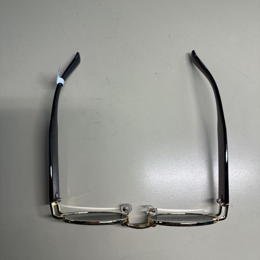 Gold/Black Oval Sunglasses