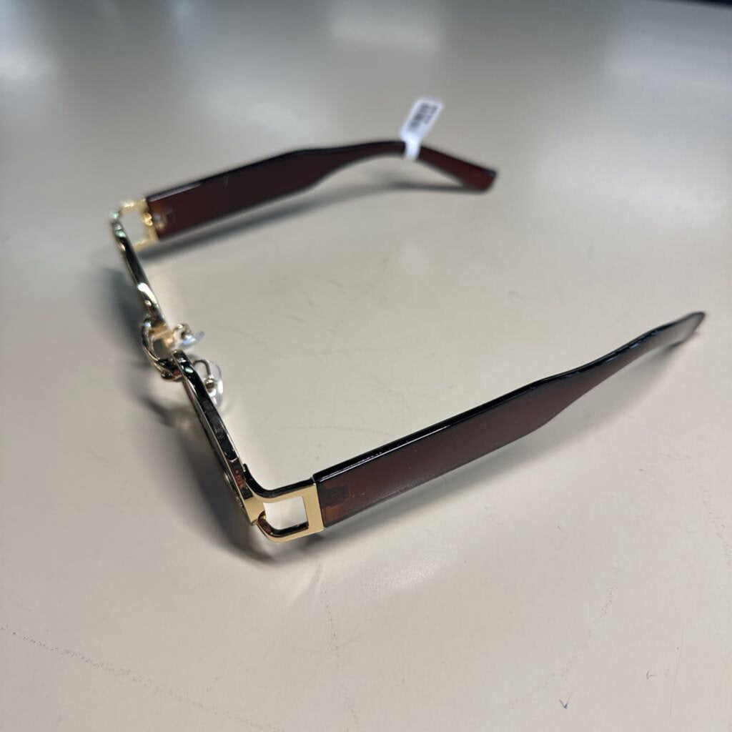 Gold/Black Oval Sunglasses