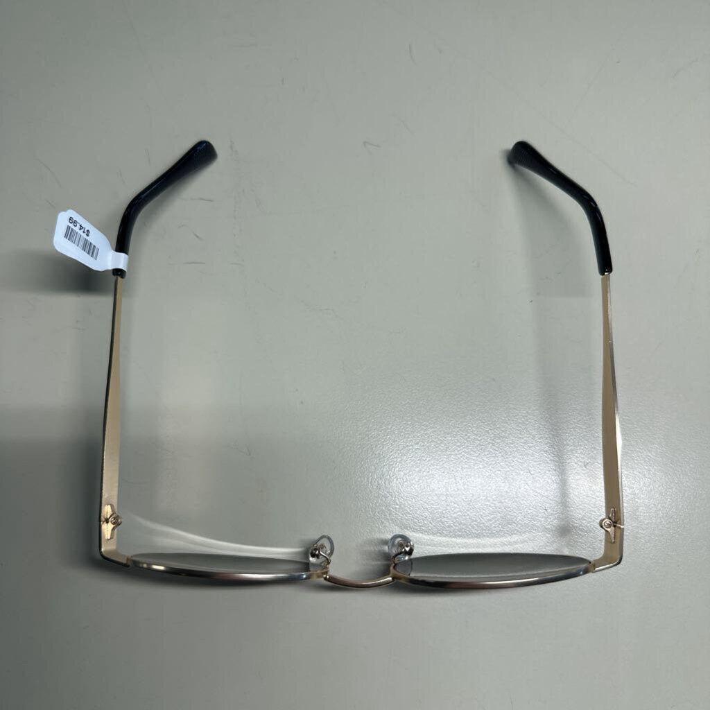 Gold Frame Sunglasses With Black Lens